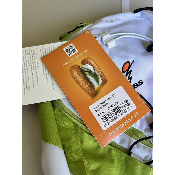 NWT ABS Snowmobile 22 Zip-off Bag For Base Unit Backpack White And Green - Picture 5 of 11